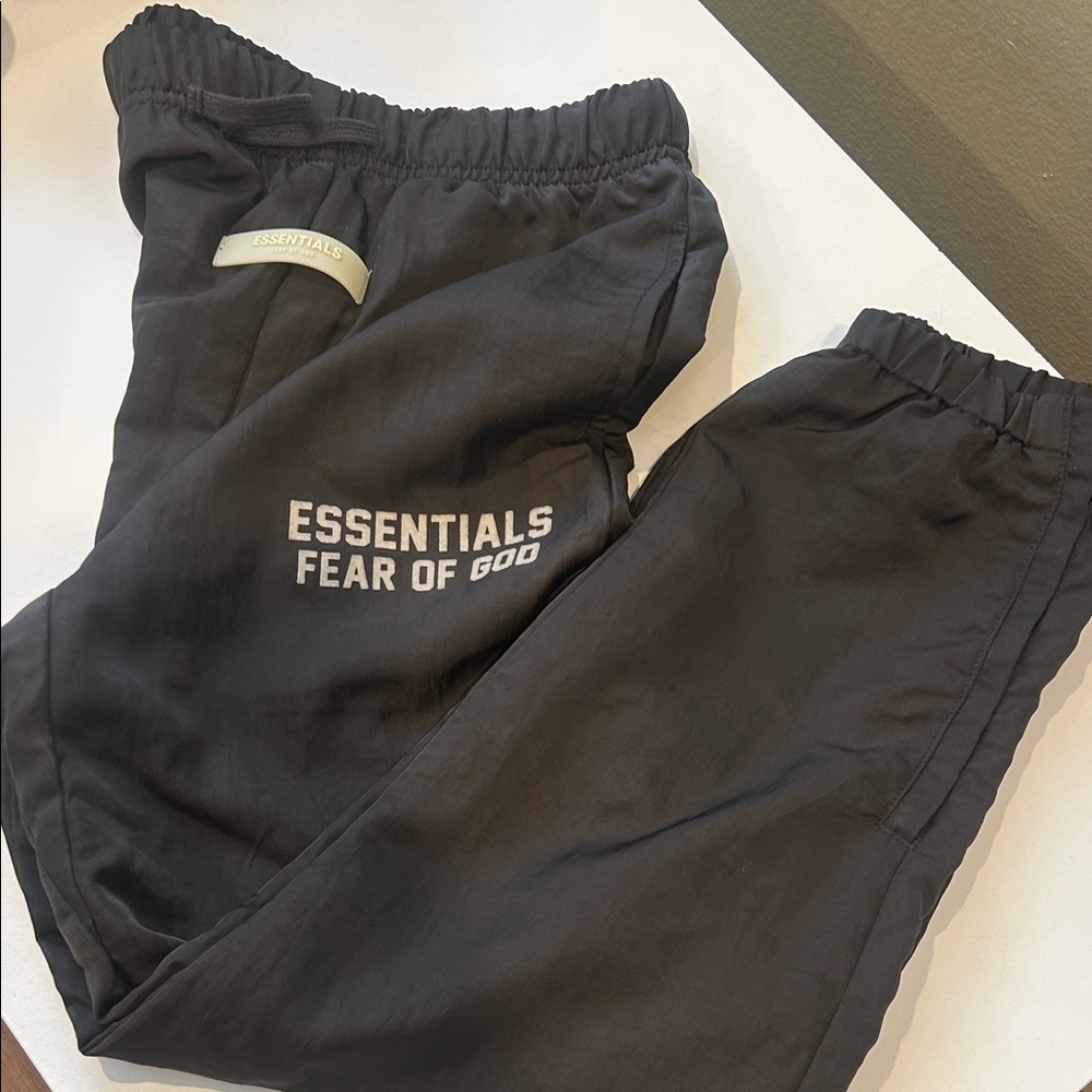 Boys Essentials Black Logo Jogger Pants